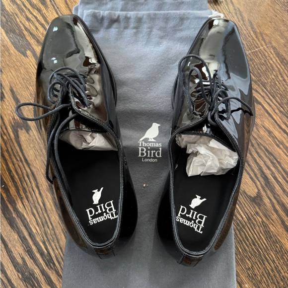 Thomas Bird Mayfair Black Patent Leather Wholecut Men’s dress shoes - Picture 9 of 13